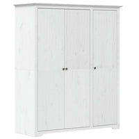 Kledingkast Bodo 146X53,5X173 Cm Massief Grenenhout Wit