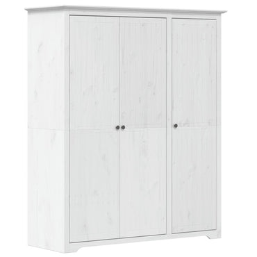 Kledingkast Bodo 146X53,5X173 Cm Massief Grenenhout Wit