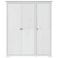 Kledingkast Bodo 146X53,5X173 Cm Massief Grenenhout Wit