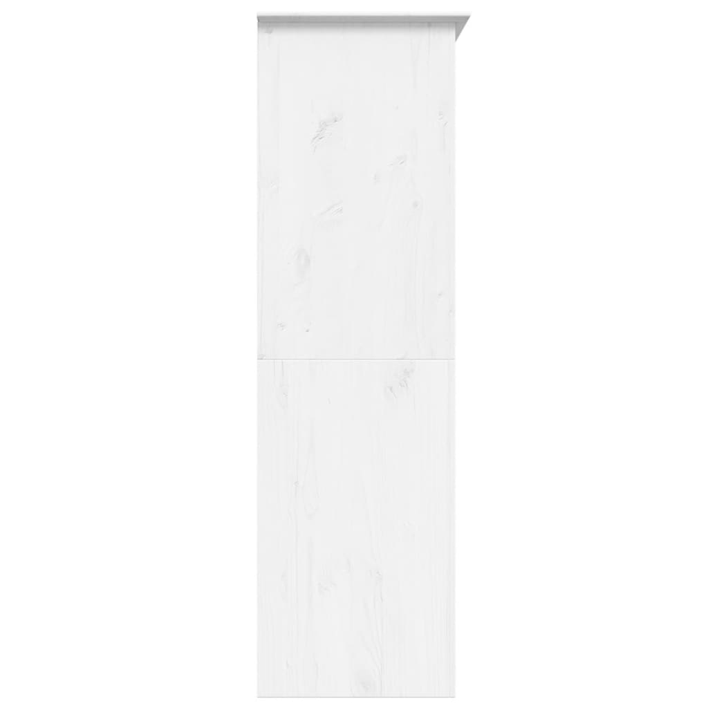 Kledingkast Bodo 146X53,5X173 Cm Massief Grenenhout Wit