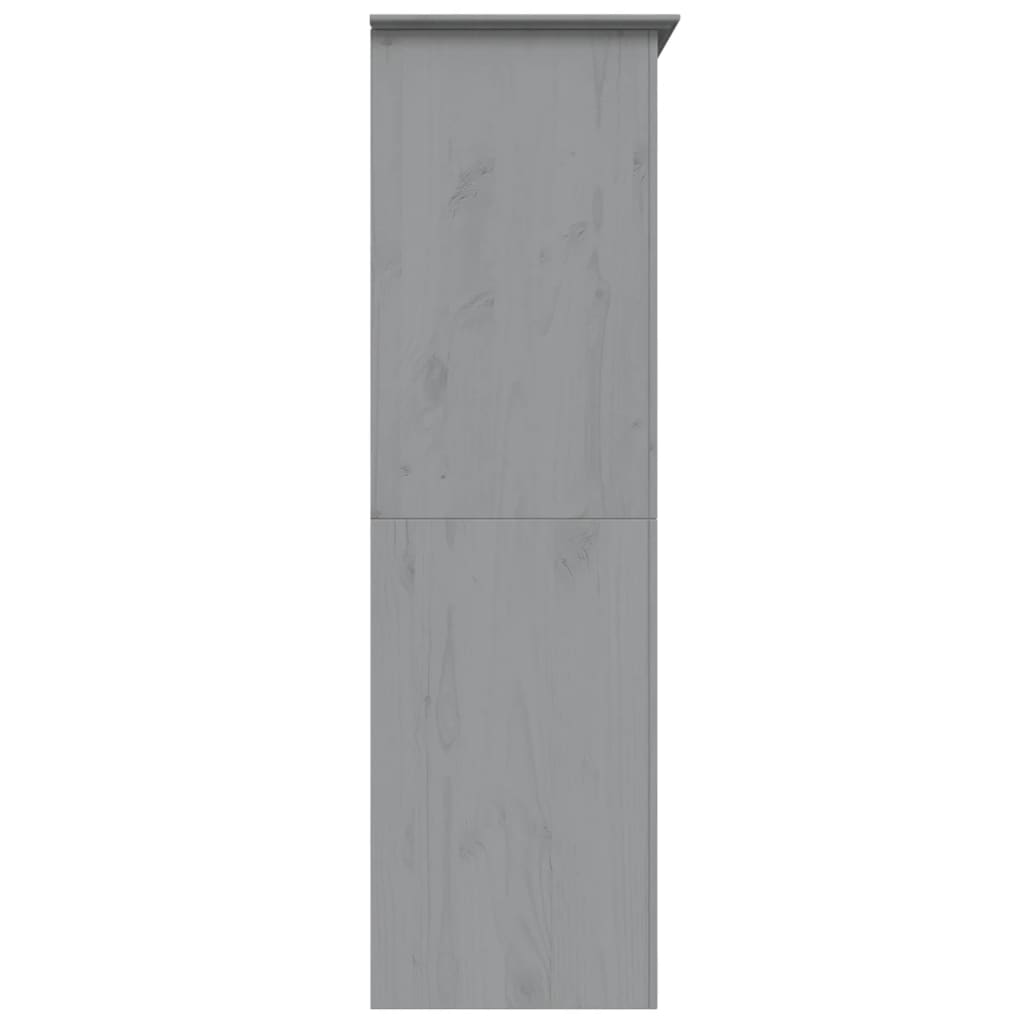 Kledingkast Bodo 146X53,5X173 Cm Massief Grenenhout Grijs