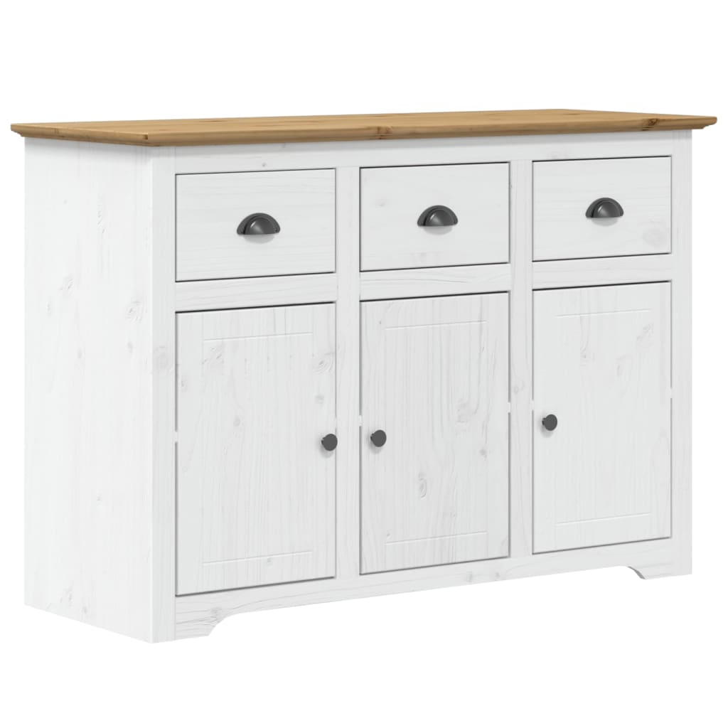 Dressoir Bodo 115,5X44X80 Cm Massief Grenenhout Wit En