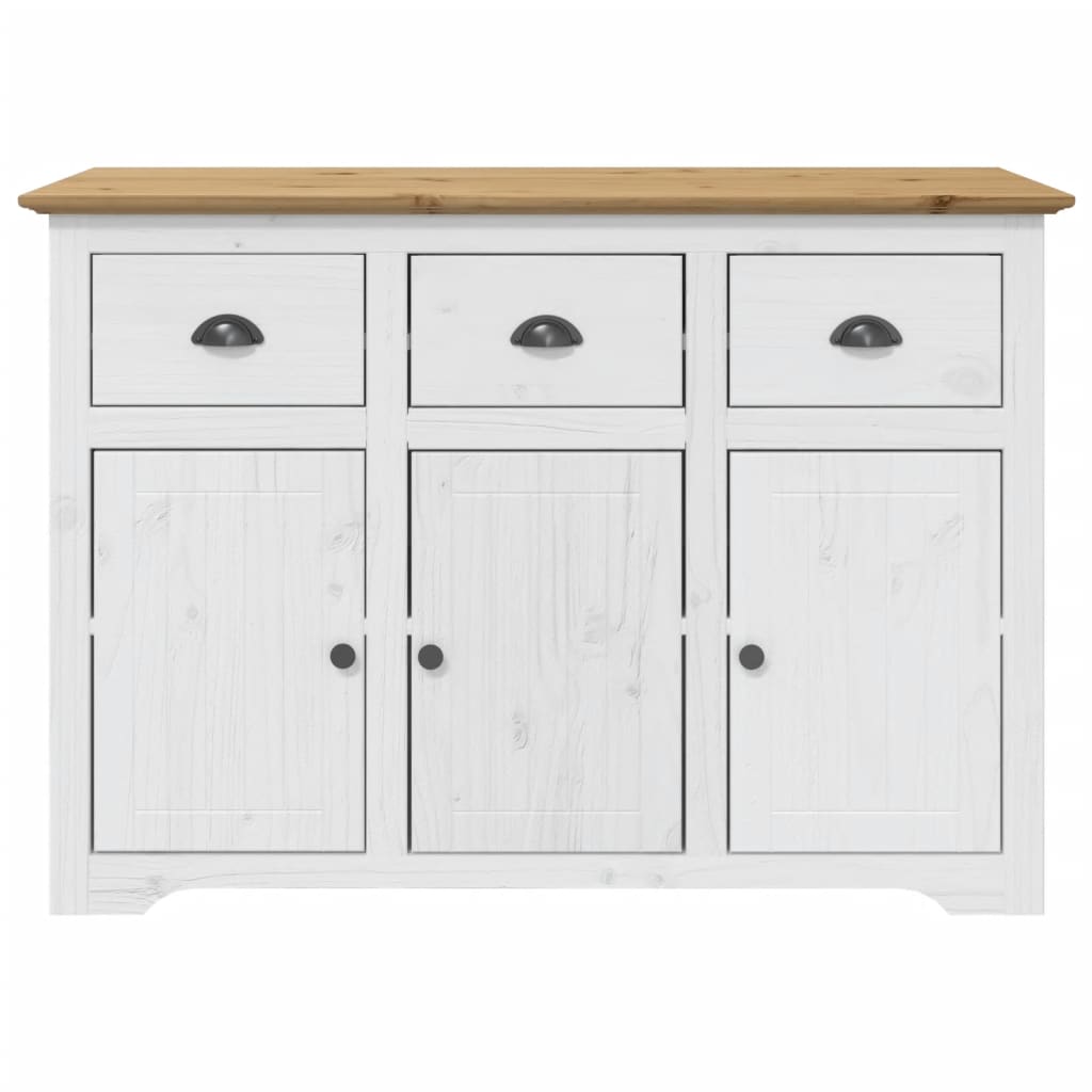 Dressoir Bodo 115,5X44X80 Cm Massief Grenenhout Wit En