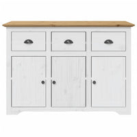 Dressoir Bodo 115,5X44X80 Cm Massief Grenenhout Wit En