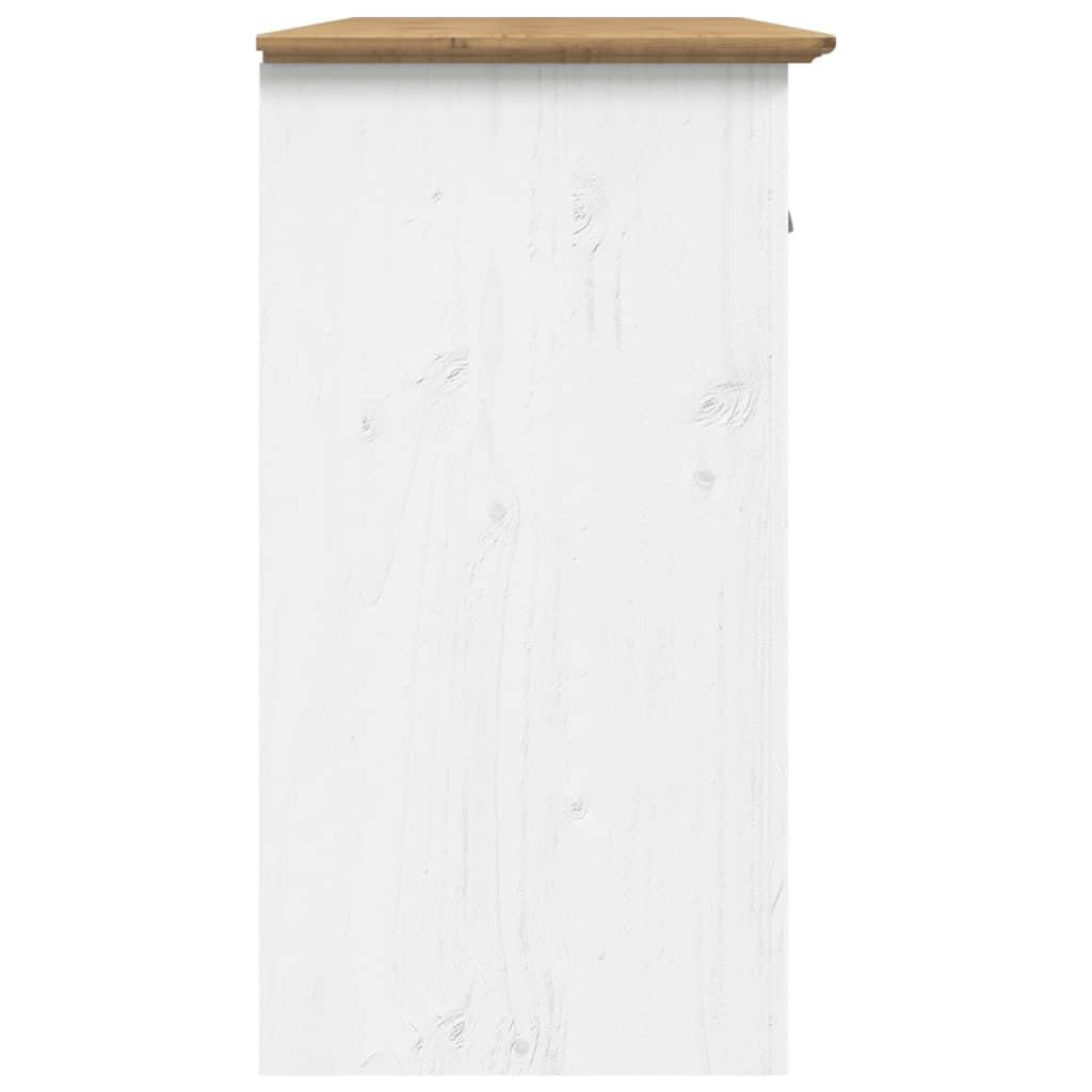 Dressoir Bodo 115,5X44X80 Cm Massief Grenenhout Wit En