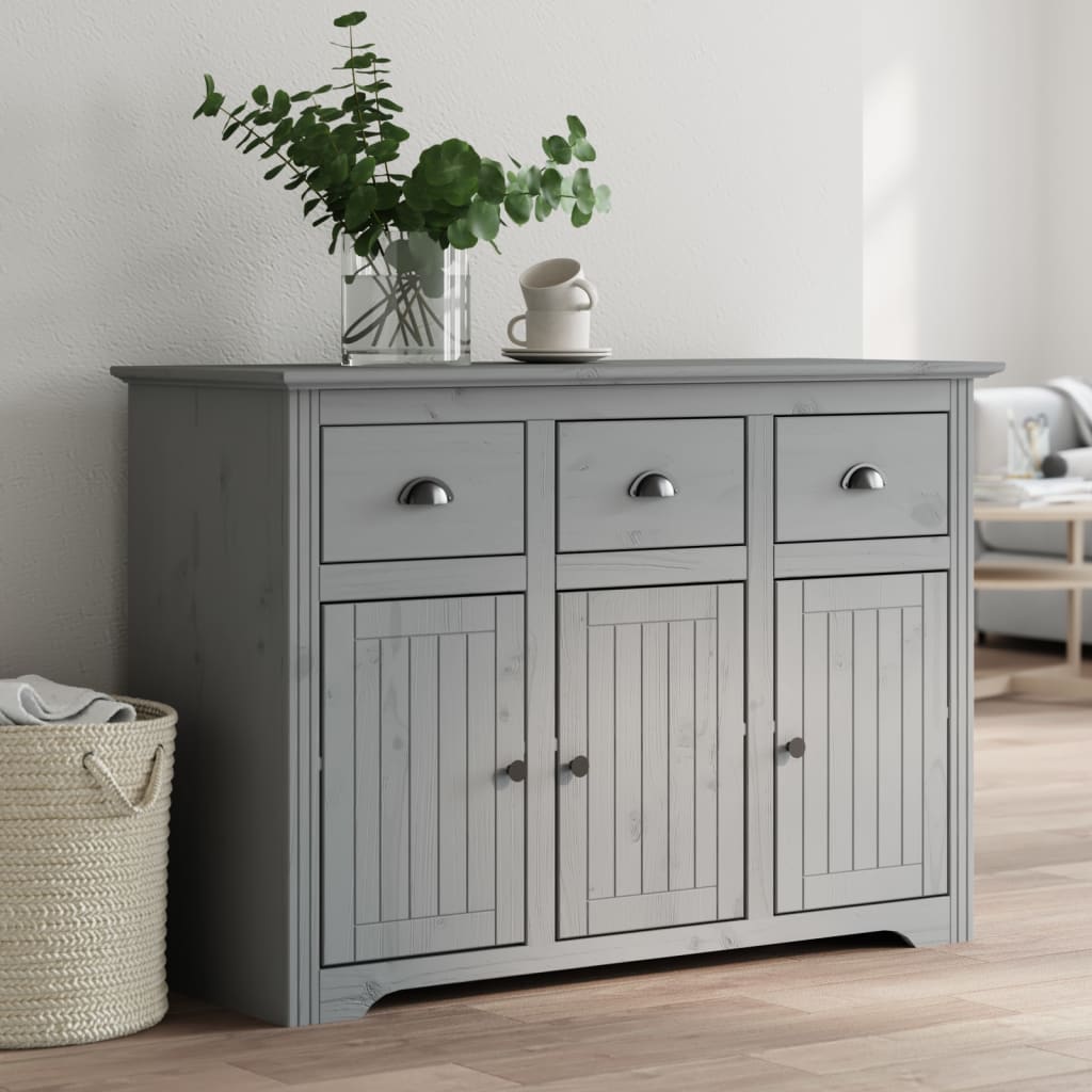Dressoir Bodo 115,5X44X80 Cm Massief Grenenhout Wit En