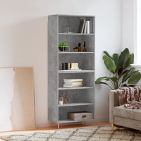 Hoge Kast 69,5X32,5X180 Cm Bewerkt Hout