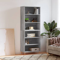 Hoge Kast 69,5X32,5X180 Cm Bewerkt Hout