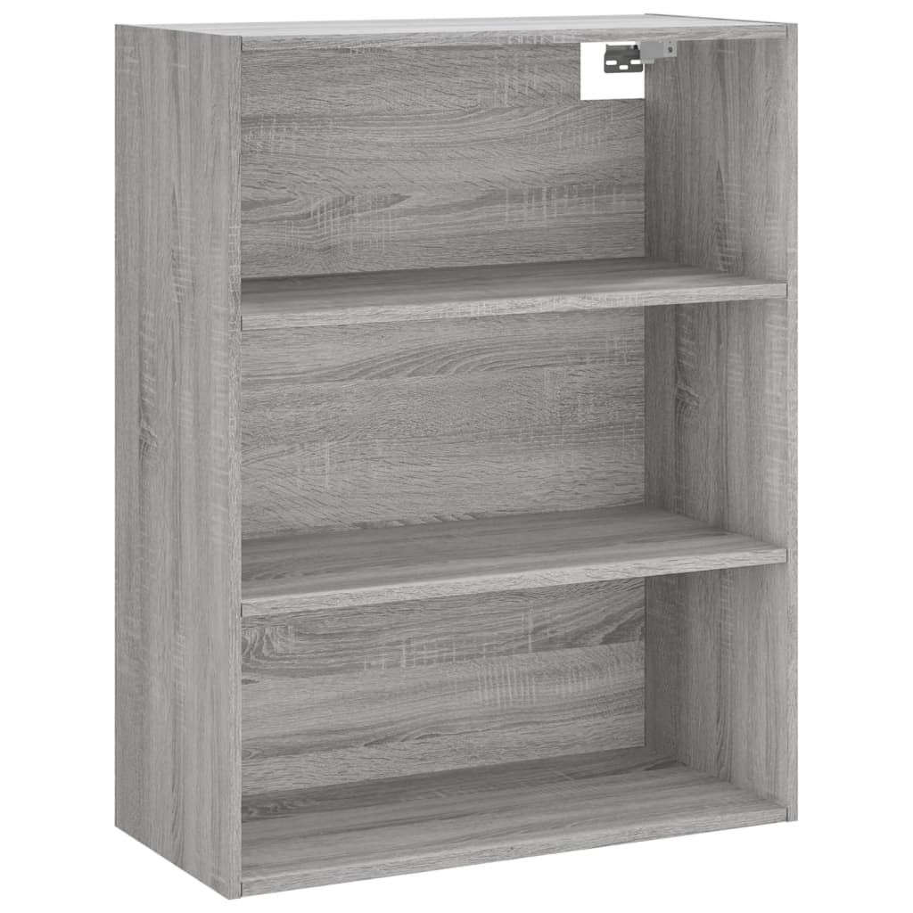 Hoge Kast 69,5X34X180 Cm Bewerkt Hout Eikenkleurig