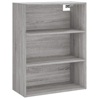 Hoge Kast 69,5X34X180 Cm Bewerkt Hout Eikenkleurig