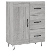 Hoge Kast 69,5X34X180 Cm Bewerkt Hout Eikenkleurig