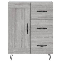 Hoge Kast 69,5X34X180 Cm Bewerkt Hout Eikenkleurig