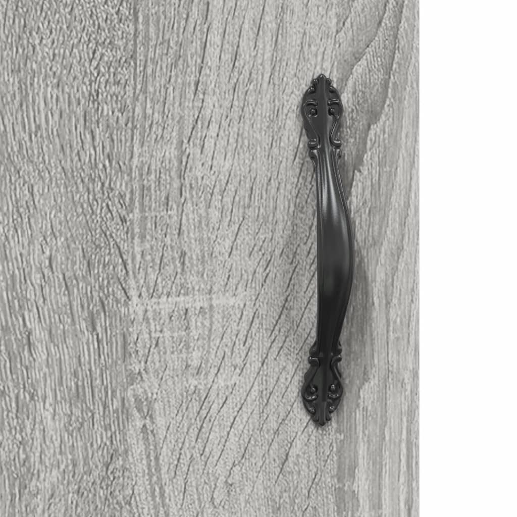 Hoge Kast 69,5X34X180 Cm Bewerkt Hout Eikenkleurig