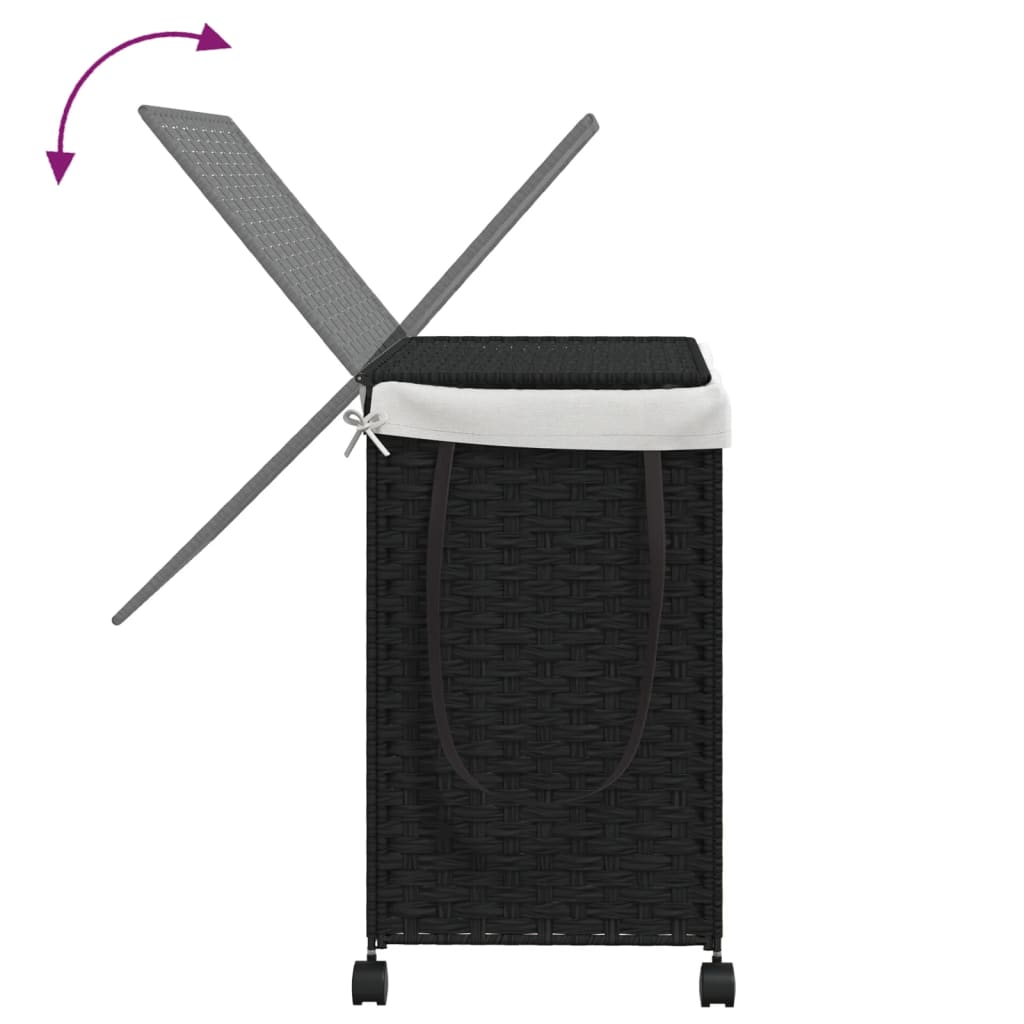Wasmand Op Wielen 60X35X60,5 Cm Rattan