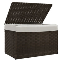 Wasmand Met Deksel 55,5X35X34 Cm Poly Rattan