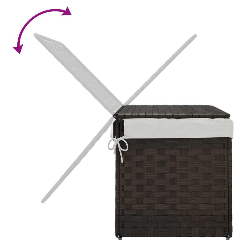 Wasmand Met Deksel 55,5X35X34 Cm Poly Rattan