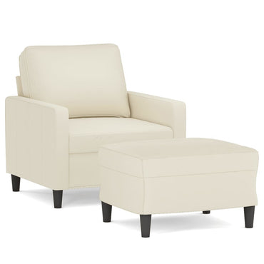 Fauteuil Met Voetenbank 60 Cm Fluweel Kleurig