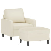 Fauteuil Met Voetenbank 60 Cm Fluweel Kleurig