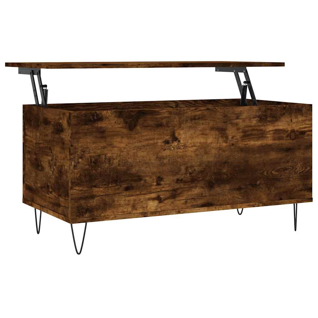 Salontafel 90X44,5X45 Cm Bewerkt Hout Kleurig