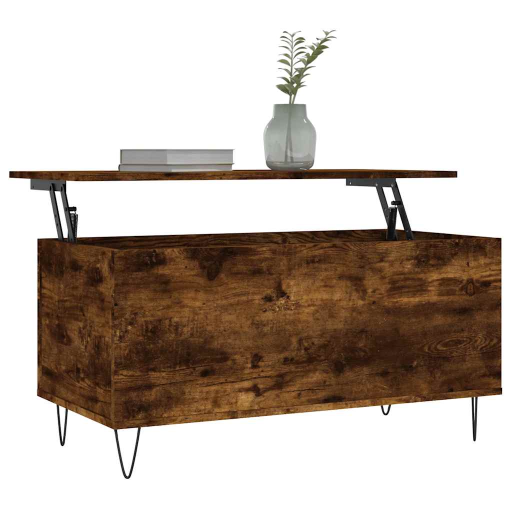 Salontafel 90X44,5X45 Cm Bewerkt Hout Kleurig
