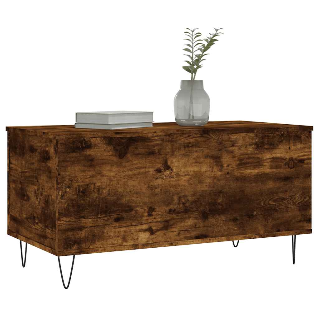 Salontafel 90X44,5X45 Cm Bewerkt Hout Kleurig