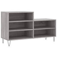 Schoenenkast 102X36X60 Cm Bewerkt Hout Sonoma Grijs Grijs Sonoma