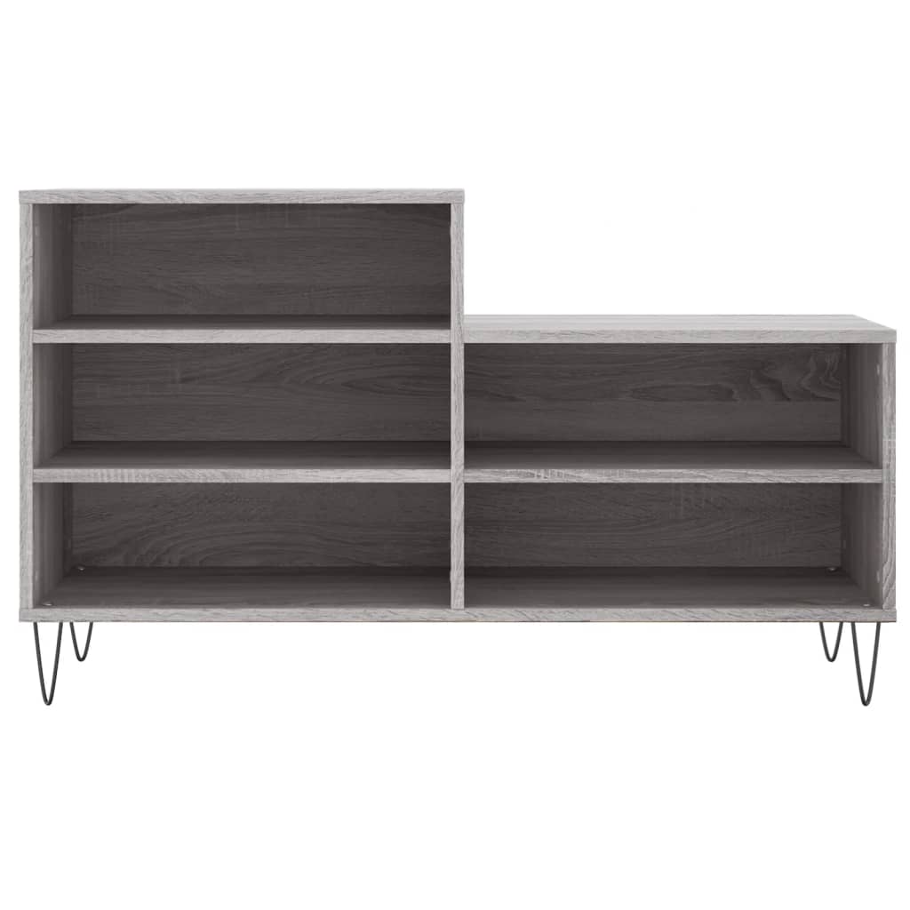 Schoenenkast 102X36X60 Cm Bewerkt Hout Sonoma Grijs Grijs Sonoma