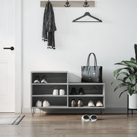 Schoenenkast 102X36X60 Cm Bewerkt Hout Sonoma Grijs Grijs Sonoma