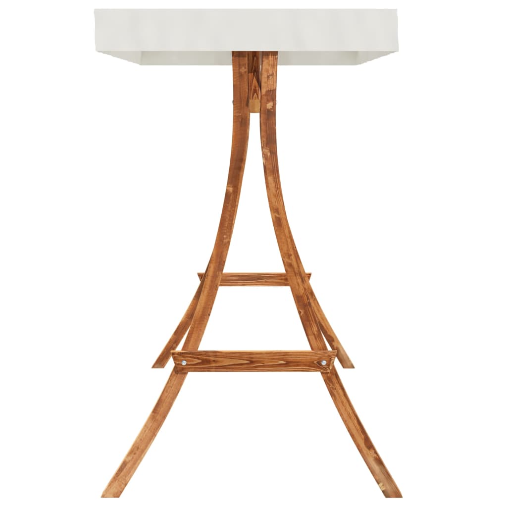 Schommelbank Met Luifel Vurenhout Met Teak Afwerking