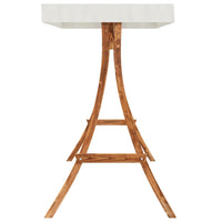 Schommelbank Met Luifel Vurenhout Met Teak Afwerking
