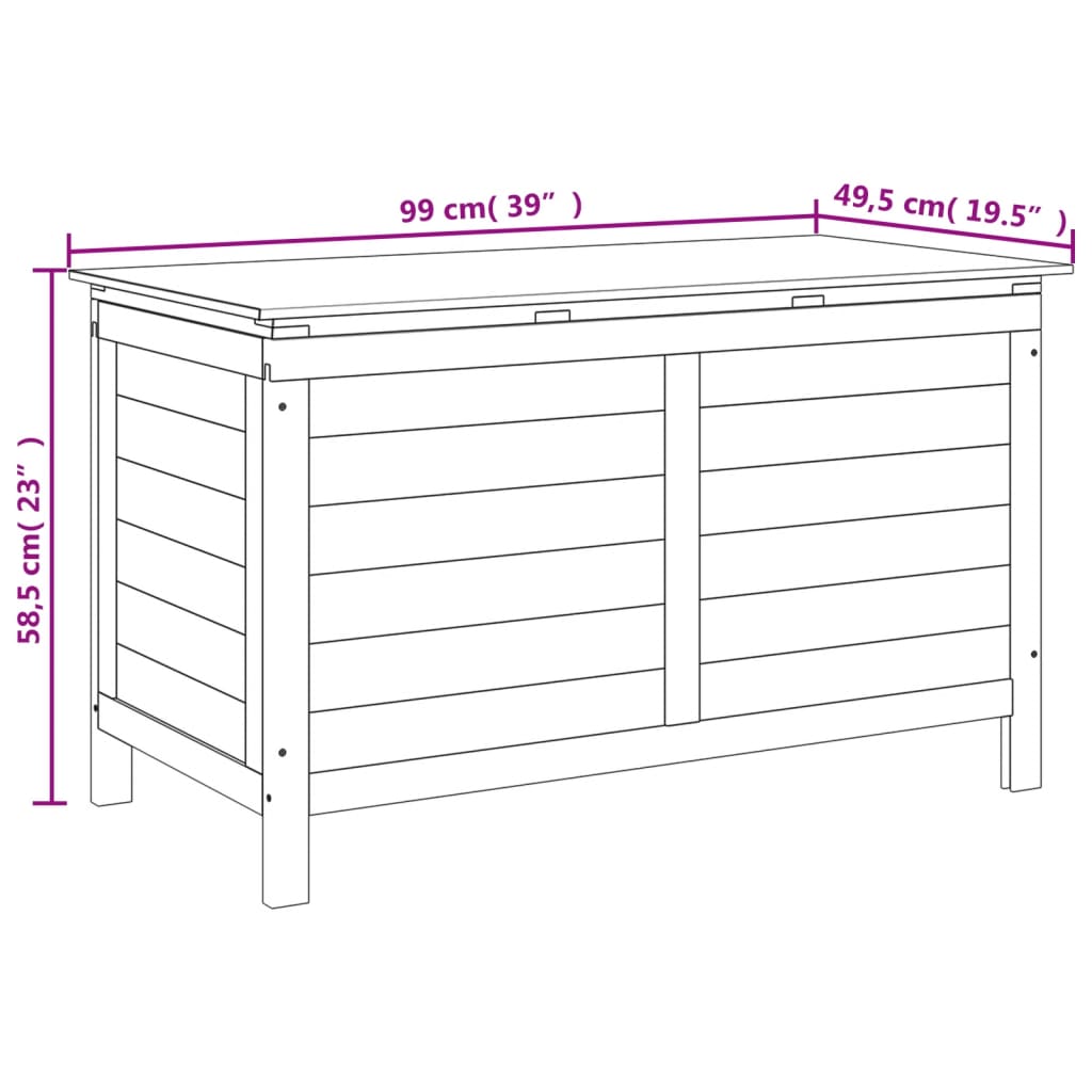 Tuinbox 99X49,5X58,5 Cm Massief Vurenhout Kleurig