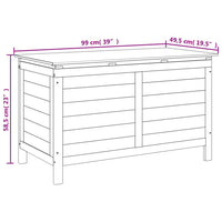 Tuinbox 99X49,5X58,5 Cm Massief Vurenhout Kleurig