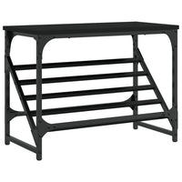 Schoenenrek 60X30X Bewerkt Hout Zwart