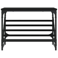 Schoenenrek 60X30X Bewerkt Hout Zwart