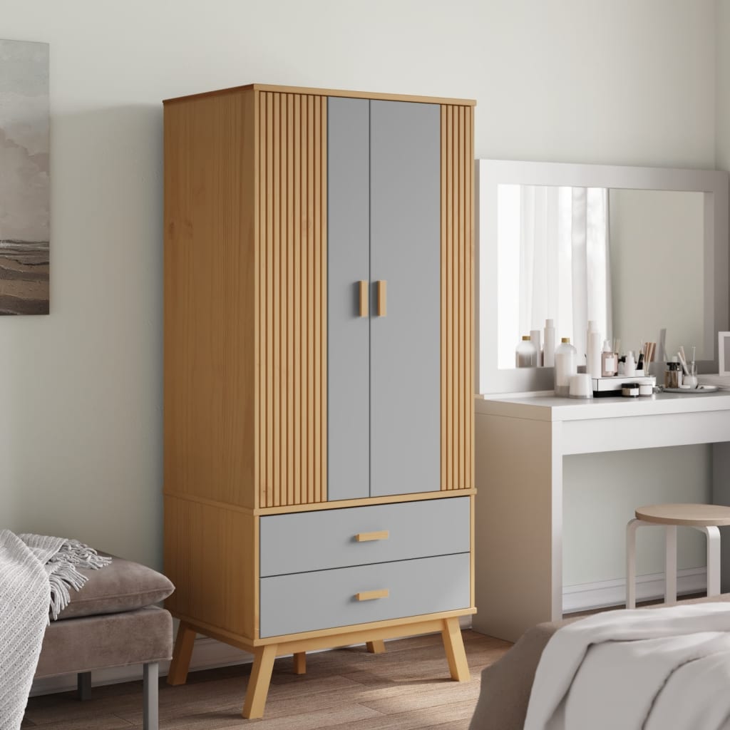 Kledingkast Olden 76,5X53X172 Cm Grenenhout