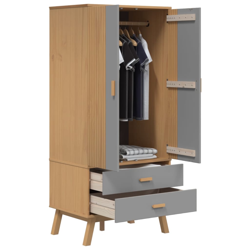 Kledingkast Olden 76,5X53X172 Cm Grenenhout