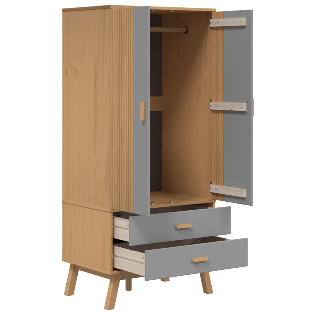 Kledingkast Olden 76,5X53X172 Cm Grenenhout