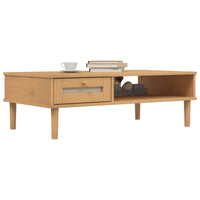 Salontafel Senja 100X55X33 Cm Rattan-Look Massief Hout