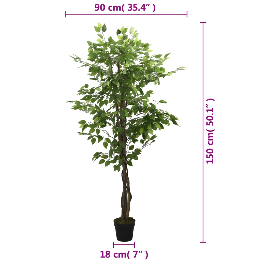 Kunstboom Ficus 756 Bladeren Groen