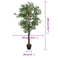 Kunstplant Ficus 1260 Bladeren Groen