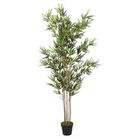 Kunstplant Bamboe 552 Bladeren 120 Cm Groen