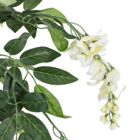 Kunstplant Wisteria 840 Bladeren Groen En Wit