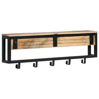 Kapstok 87X10X27 Cm Massief Ruw Mangohout