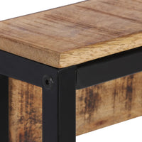 Kapstok 87X10X27 Cm Massief Ruw Mangohout