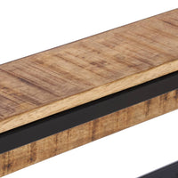 Kapstok 87X10X27 Cm Massief Ruw Mangohout