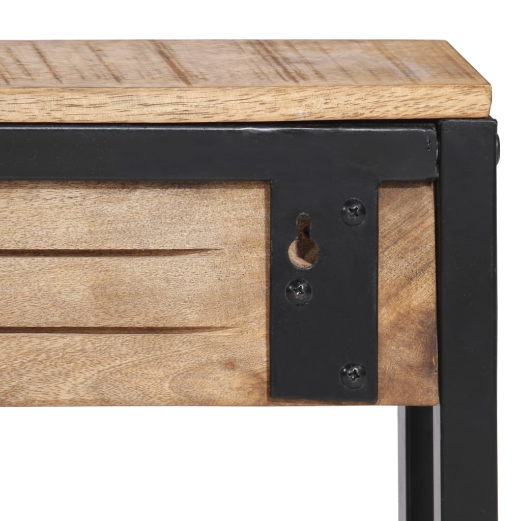 Kapstok 87X10X27 Cm Massief Ruw Mangohout