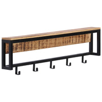 Kapstok 87X10X27 Cm Massief Ruw Mangohout