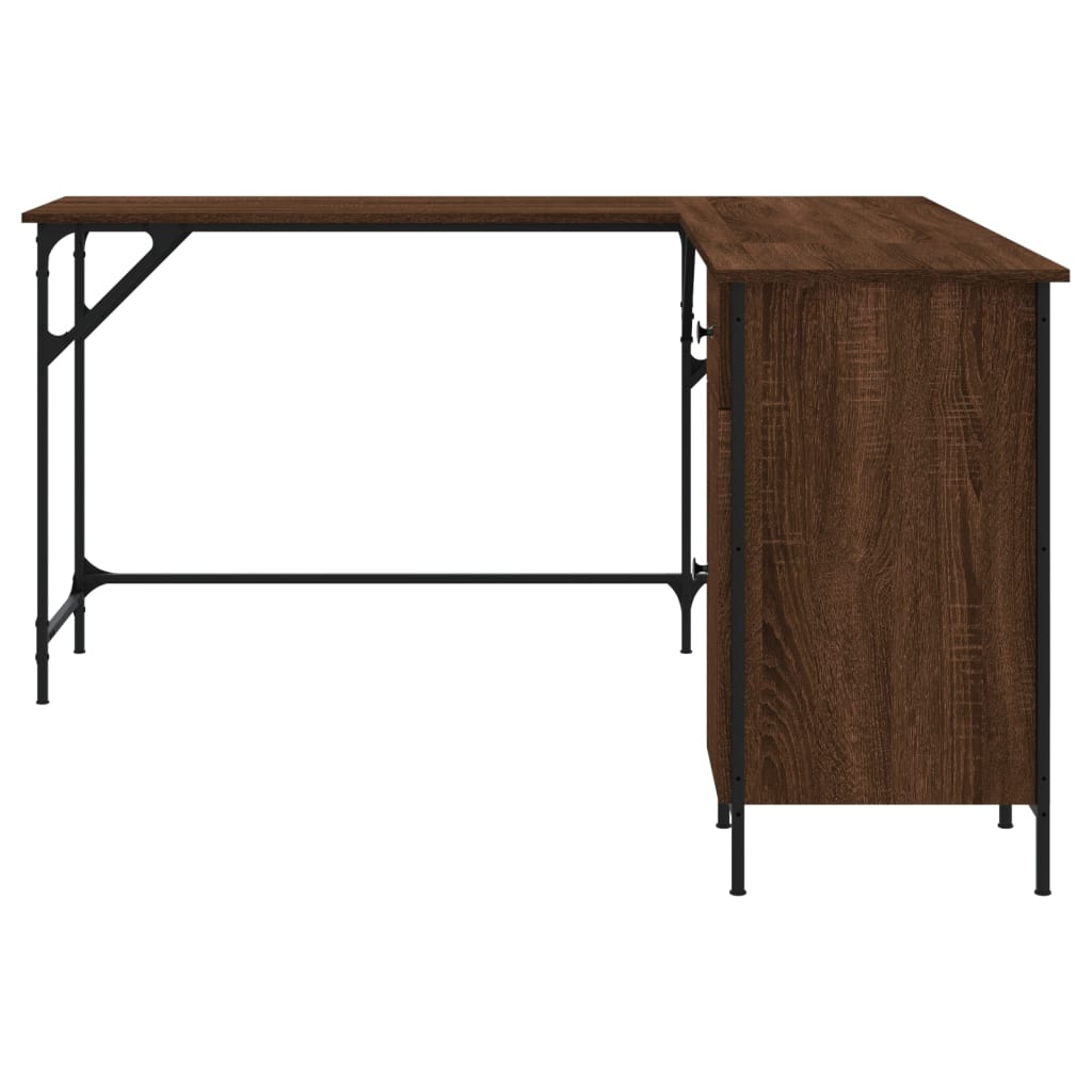 Bureau 141X141X75 Cm Bewerkt Hout