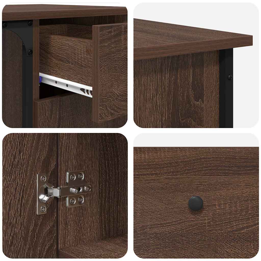 Bureau 141X141X75 Cm Bewerkt Hout