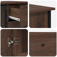 Bureau 141X141X75 Cm Bewerkt Hout